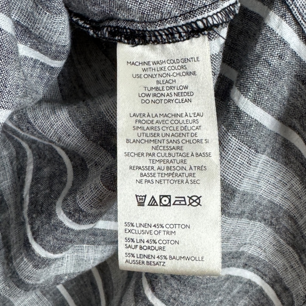 ANTHROPOLOGIE Pilcro Linen Henley Surf Shirt - Picture 14 of 15